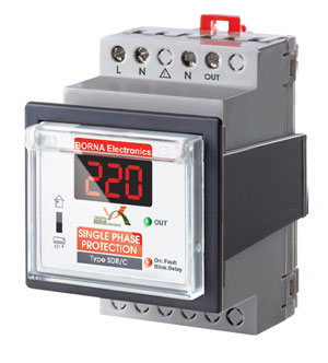 محافظ ولتاژ تک فاز 32 آمپر دیجیتال برنا الکترونیک SDR/C