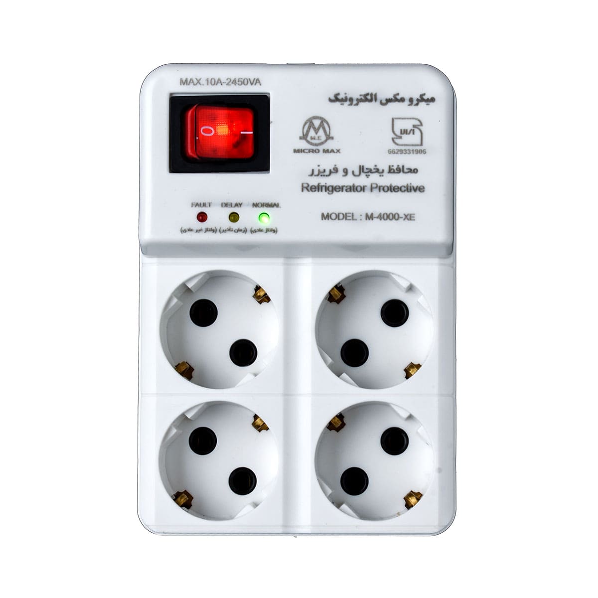 محافظ چهار خروجی (یخچال فریزری ارت دار) میکرومکس مدل M-4000X-R-E