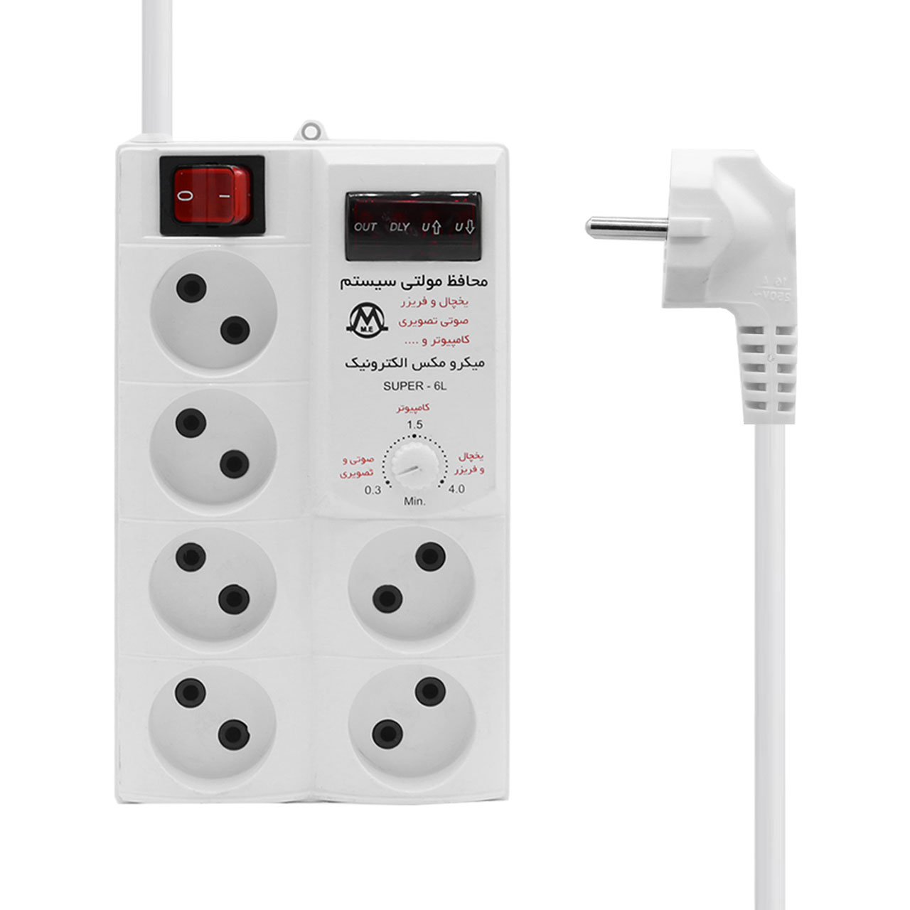 محافظ سوپر آنالوگ شش خروجی کابل دار میکرومکس مدل 6L-AP