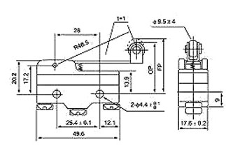 میکروسوئیچ تسمه ای 1703 پارس فانال مدل PFMS-1703